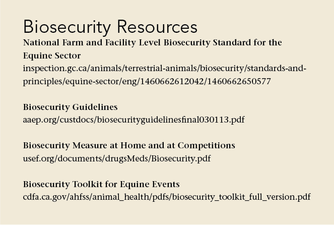 equestrian biosecurity resources